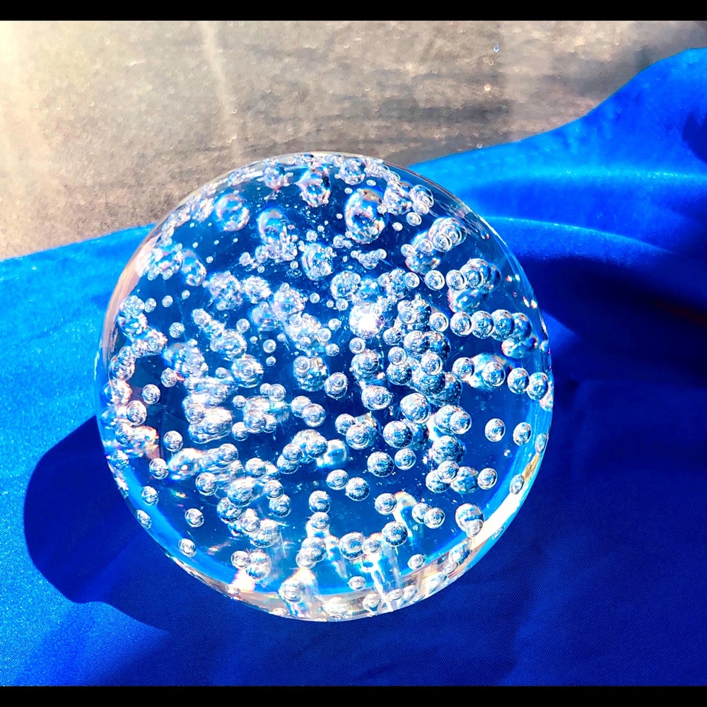 Vintage art piece hand blown paper weight
